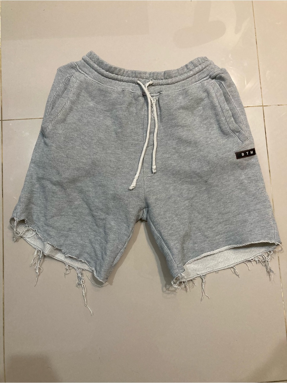 Light Gray Men's Drawstring Athletic Shorts